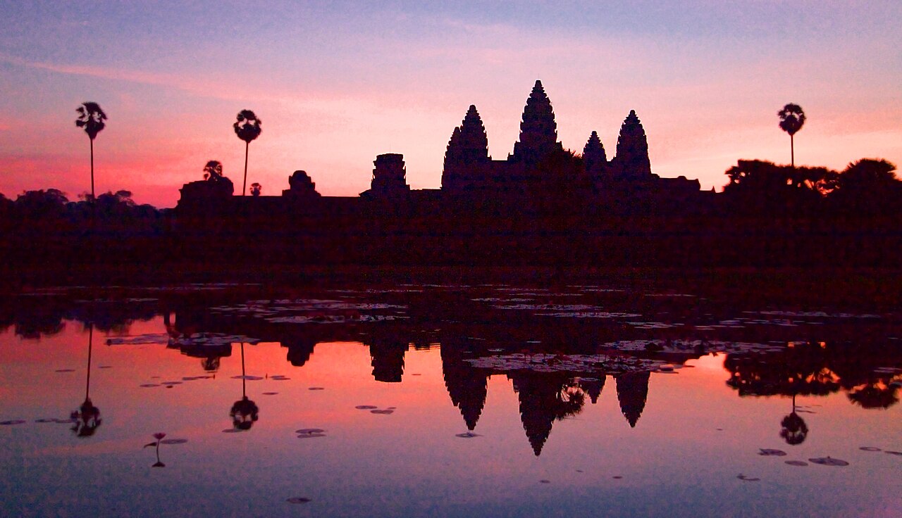 Angkor Wat Reflected at Sunrise, Siem Reap, 12th Century