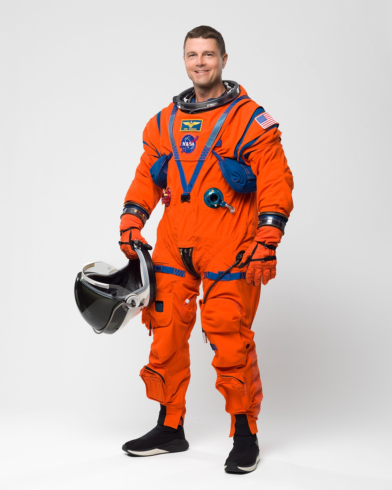 Reid Wiseman in Orion Crew Survival System suit