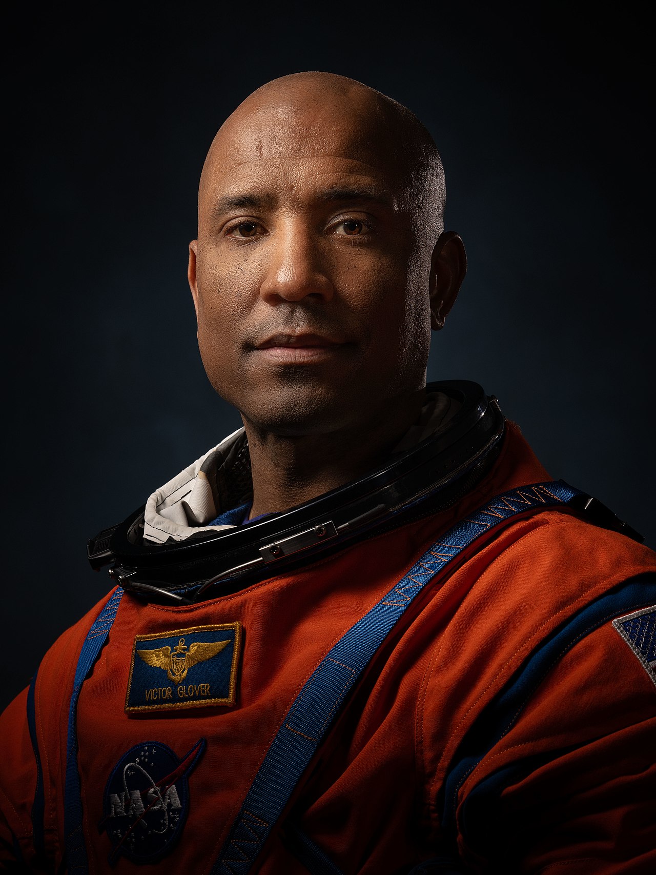 Victor Glover in Orion Crew Survival System suit