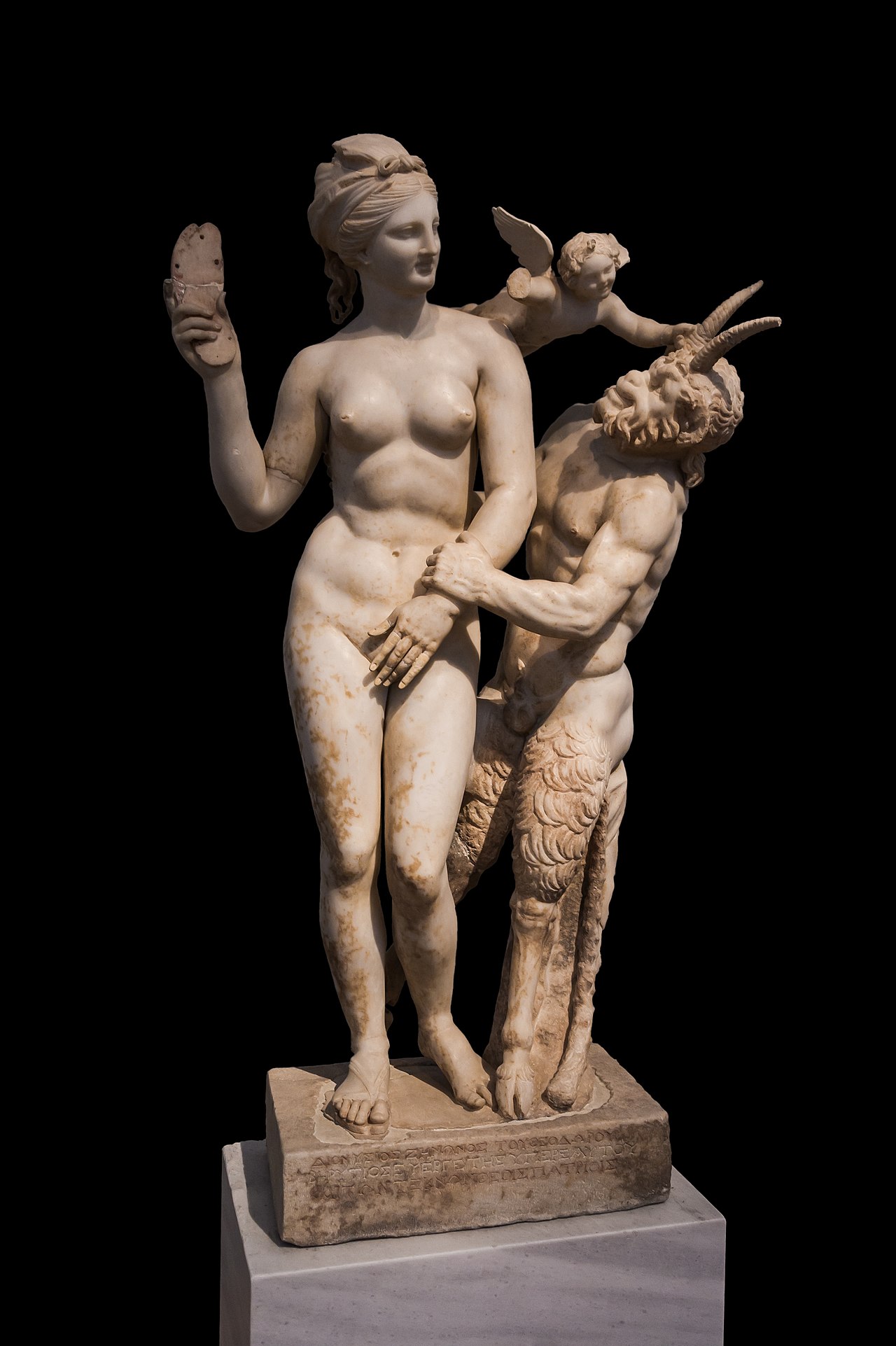 Aphrodite, Pan, Eros, NAMA 3335, Athens, Greece