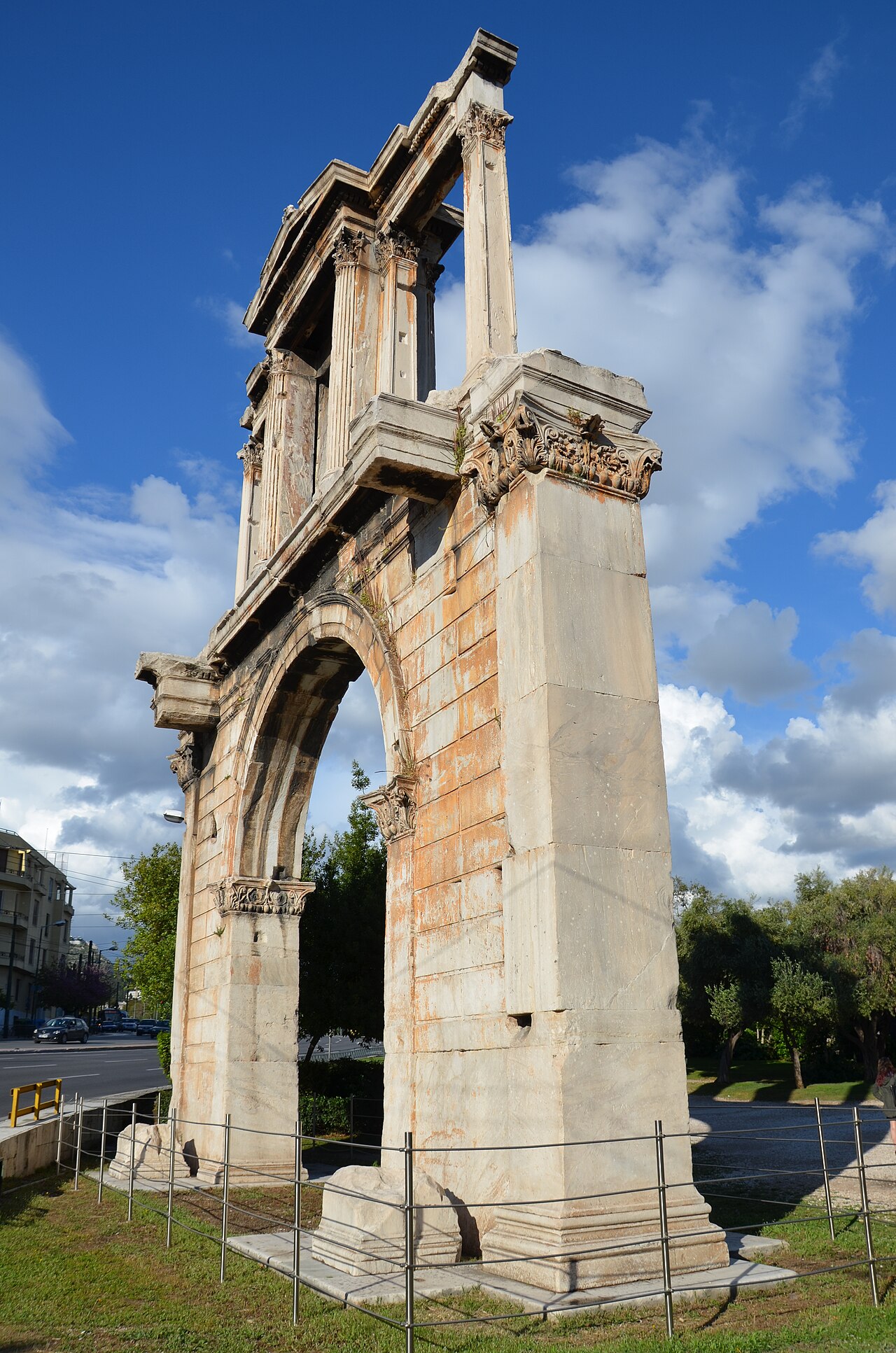 Arch of Hadrian, northwest side (towards the Acropolis), Athens