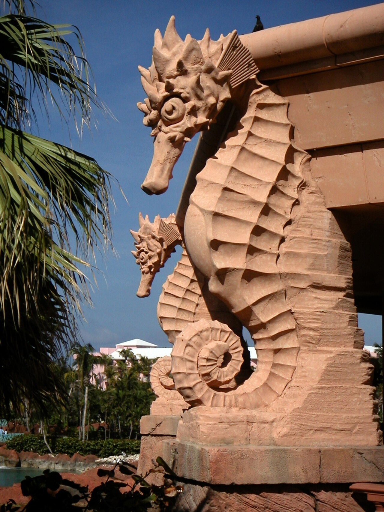 Architectural elements at the Atlantis Resort — on Paradise Island in Nassau, the Bahamas.