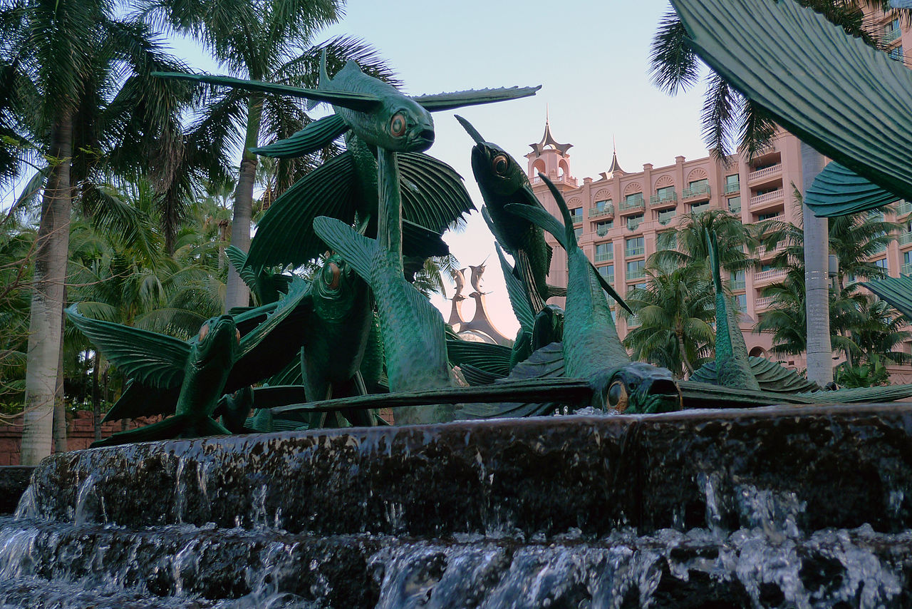 Flying Fish sculpture and fountain — Atlantis, Paradise Island 
photo D Ramey Logan