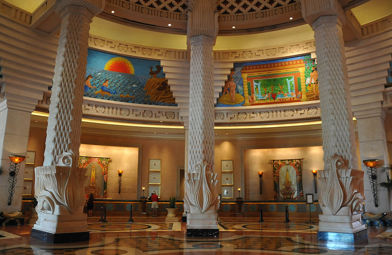MAIN LOBBY OF THE ATLANTIS HOTEL