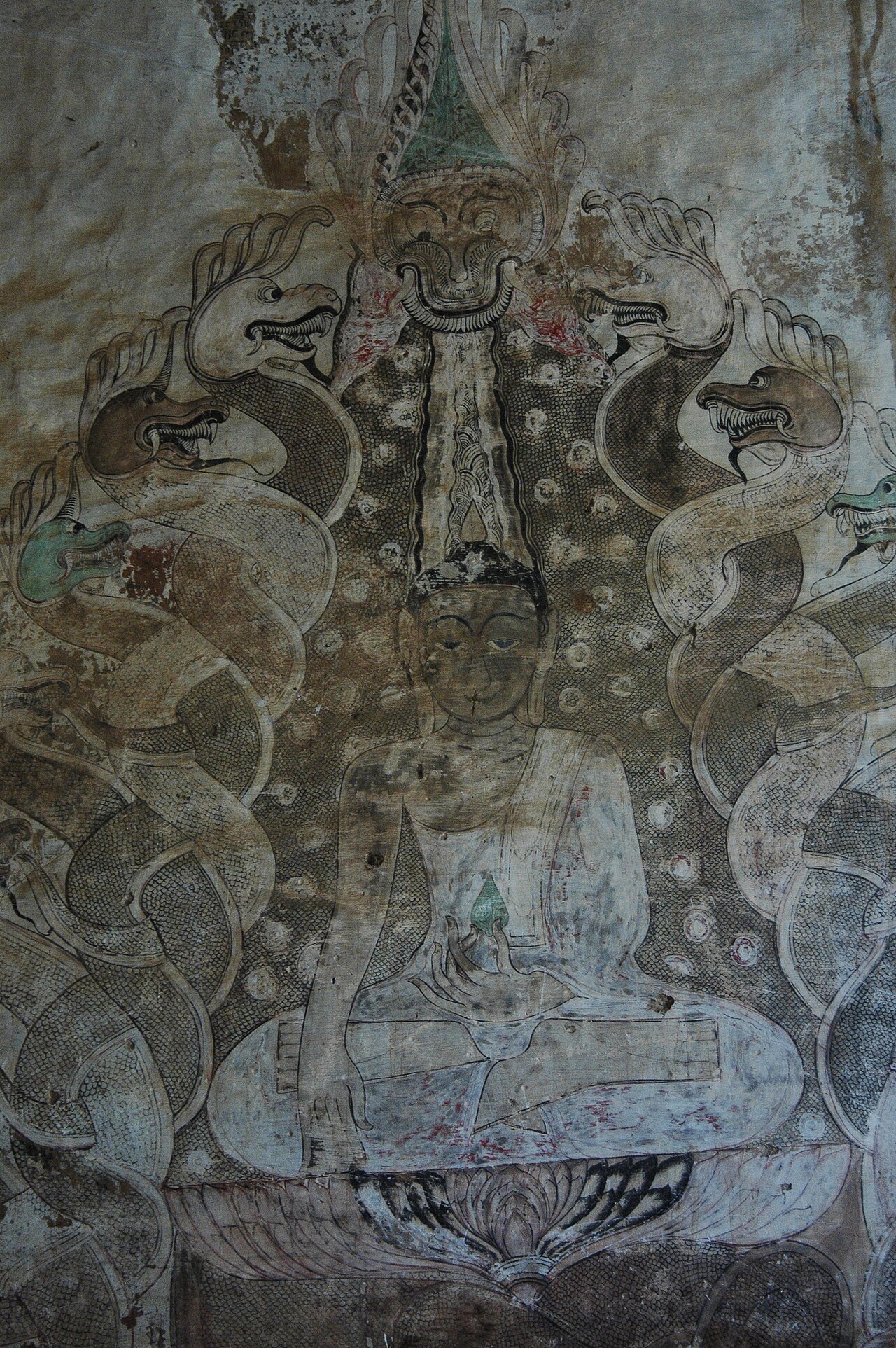 Mural at Dhammayangyi temple, Bagan, Myanmar