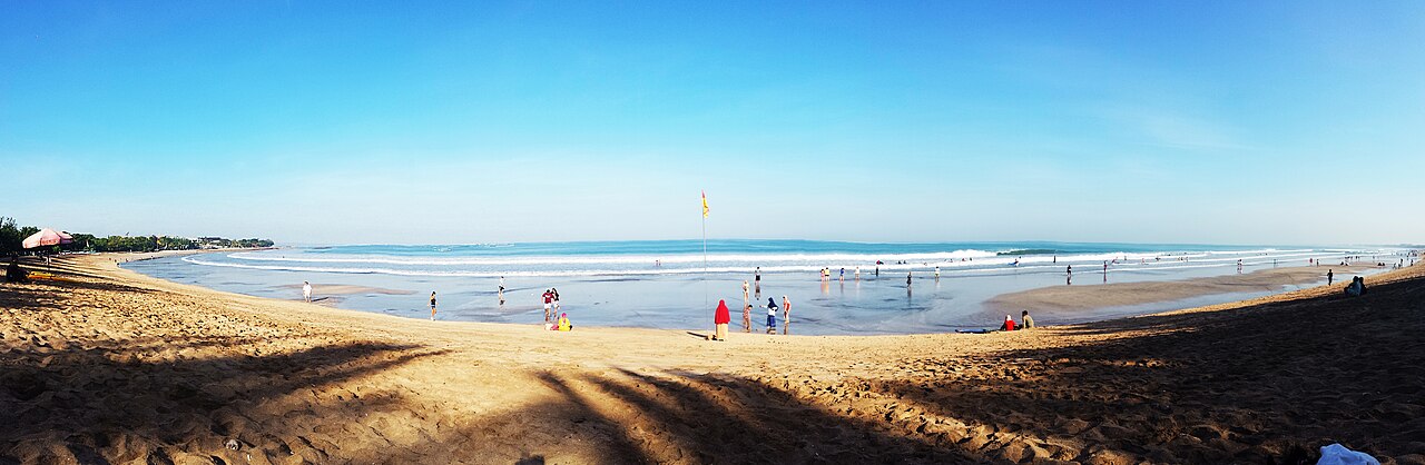 Kuta beach in Bali, panorama