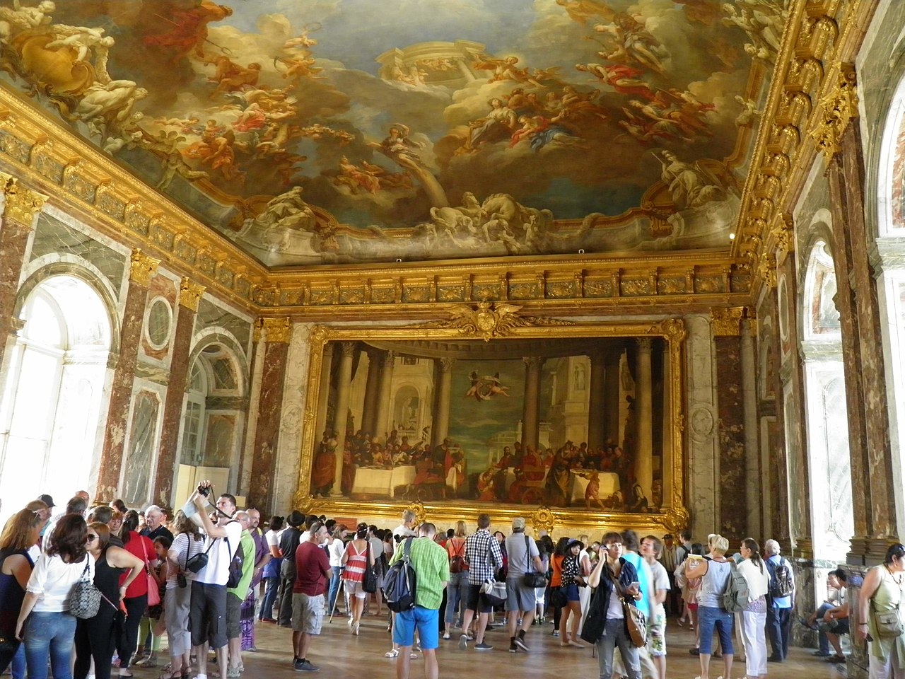 Salon du château de Versailles (Yvelines, France).