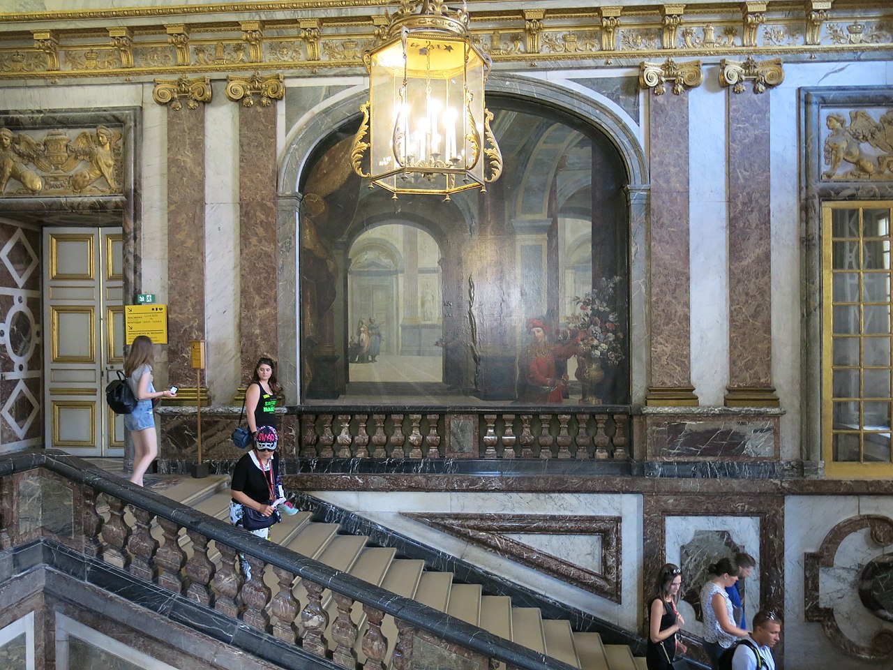 Staircase of the Queen of the Palace of Versailles.