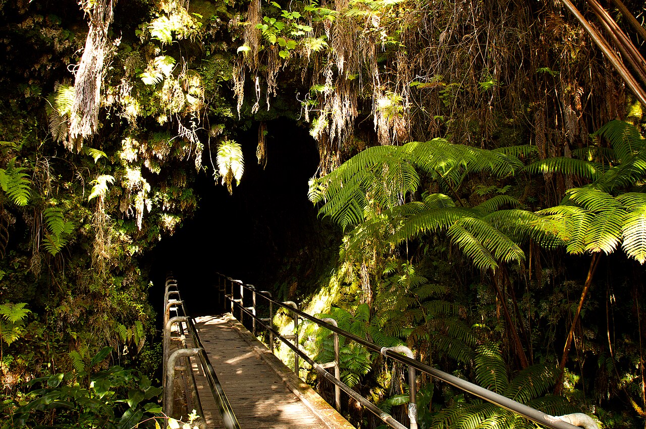 Entrance of the Thurston Lava Tube, Kilauea, Hawaii, United States