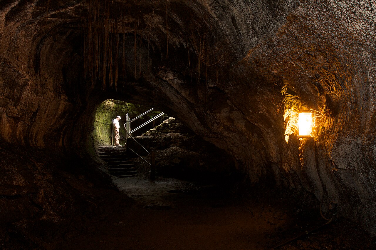 Exit of the Thurston Lava Tube, Kilauea, Hawaii, United States