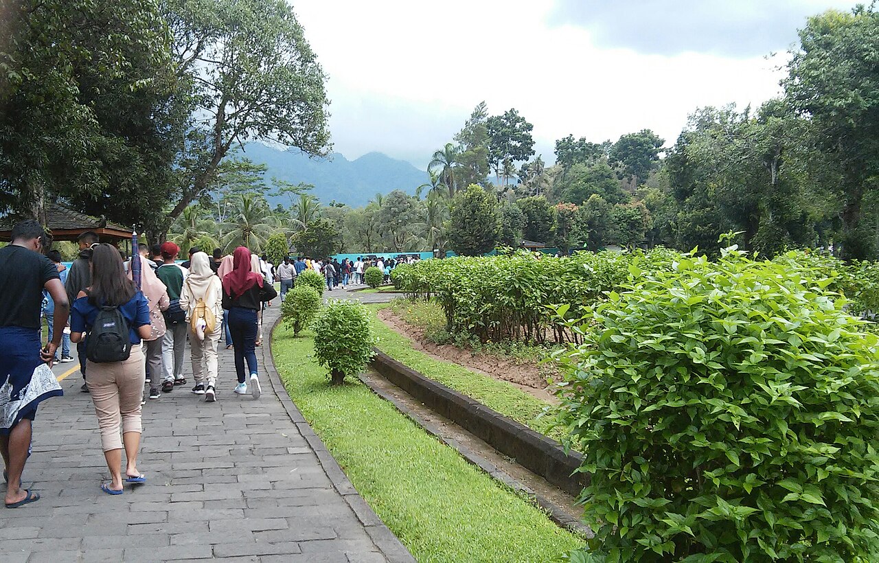 Borobudur Bell Stupas at Sunrise, Java, Indonesia