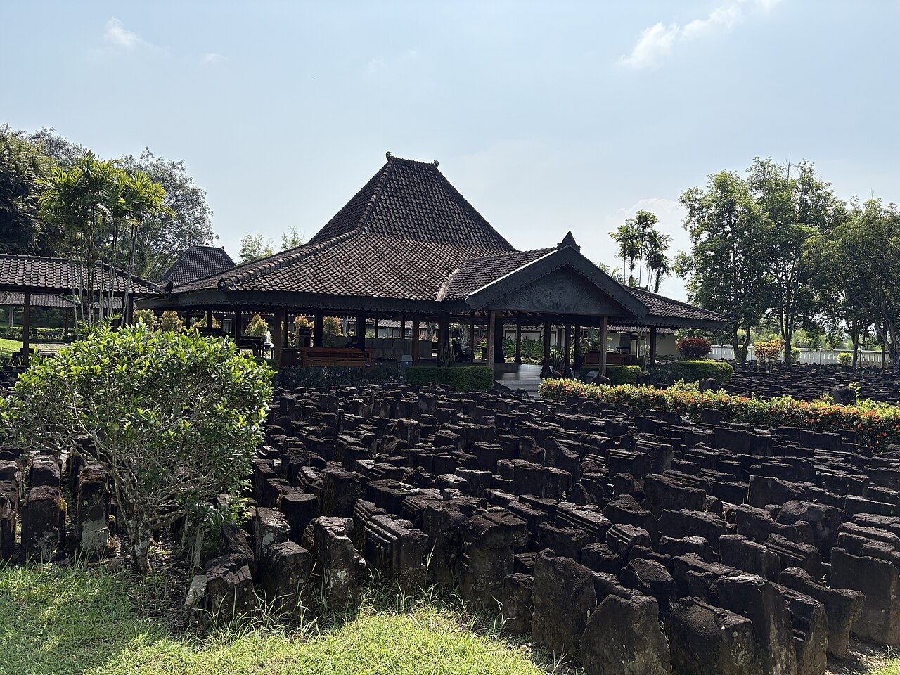 Borobudur Buddha Statue in Stupa, Java, Indonesia