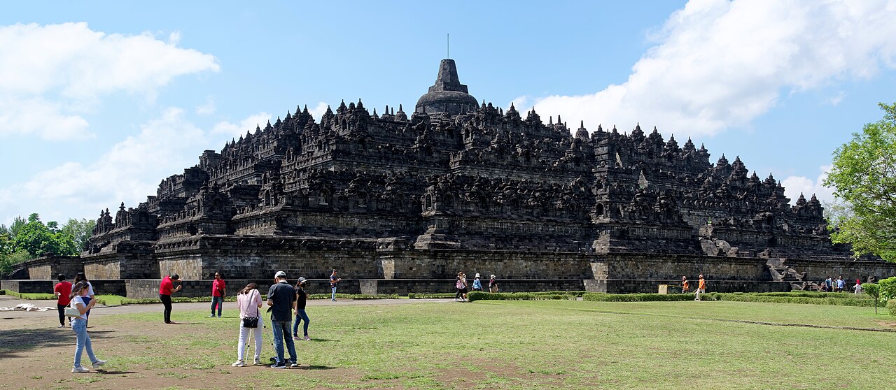 Borobudur Upper Terraces Panorama, Java, Indonesia