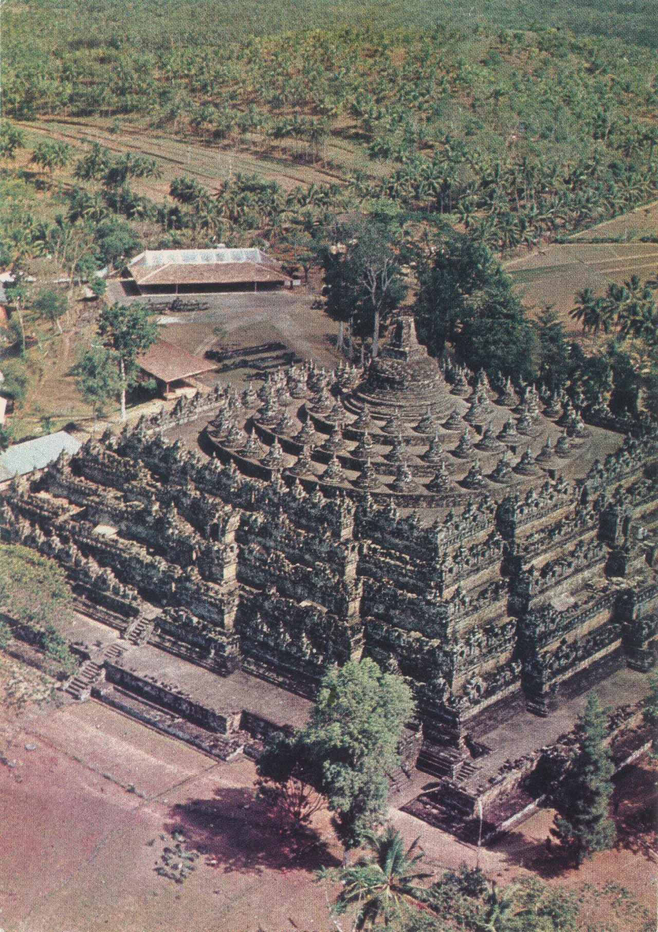 Borobudur Temple from Above, Central Java, Indonesia