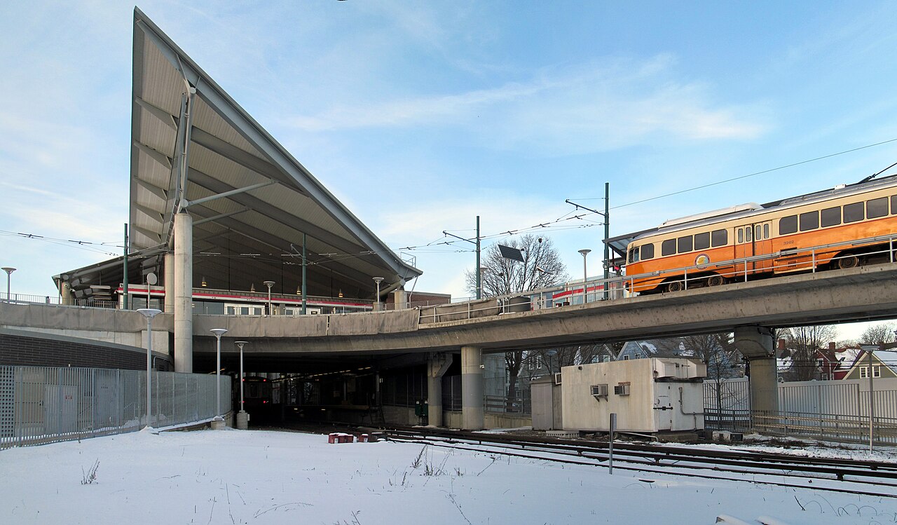 South end of Ashmont station in January 2016