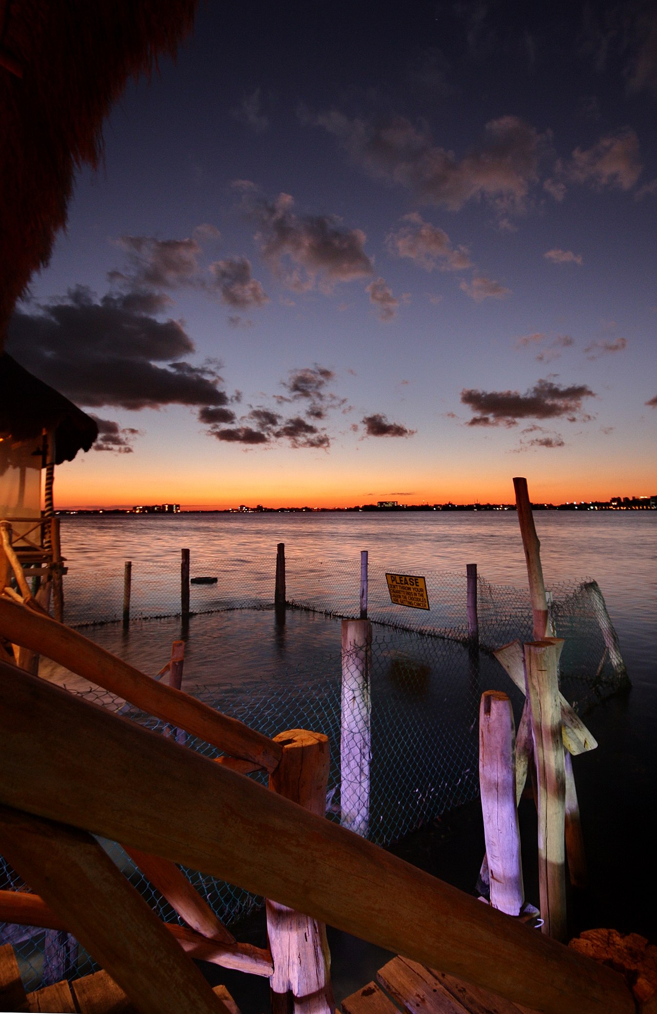 Cancun Pier at Sunset.