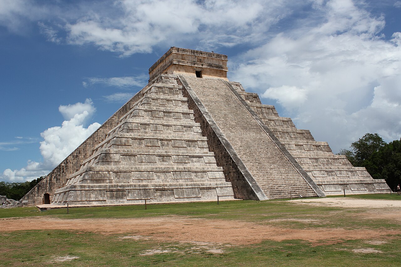 Chichén Itzá, El Castillo, west side
Chichen Itza ("at the mouth of the well of the Itza") was a large pre-Columbian city built by the Maya people of the Terminal Classic. The archaeological site is l