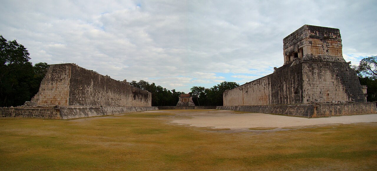 The ball court of the Chichen Itza complex photographed early on Christmas Day 2010.