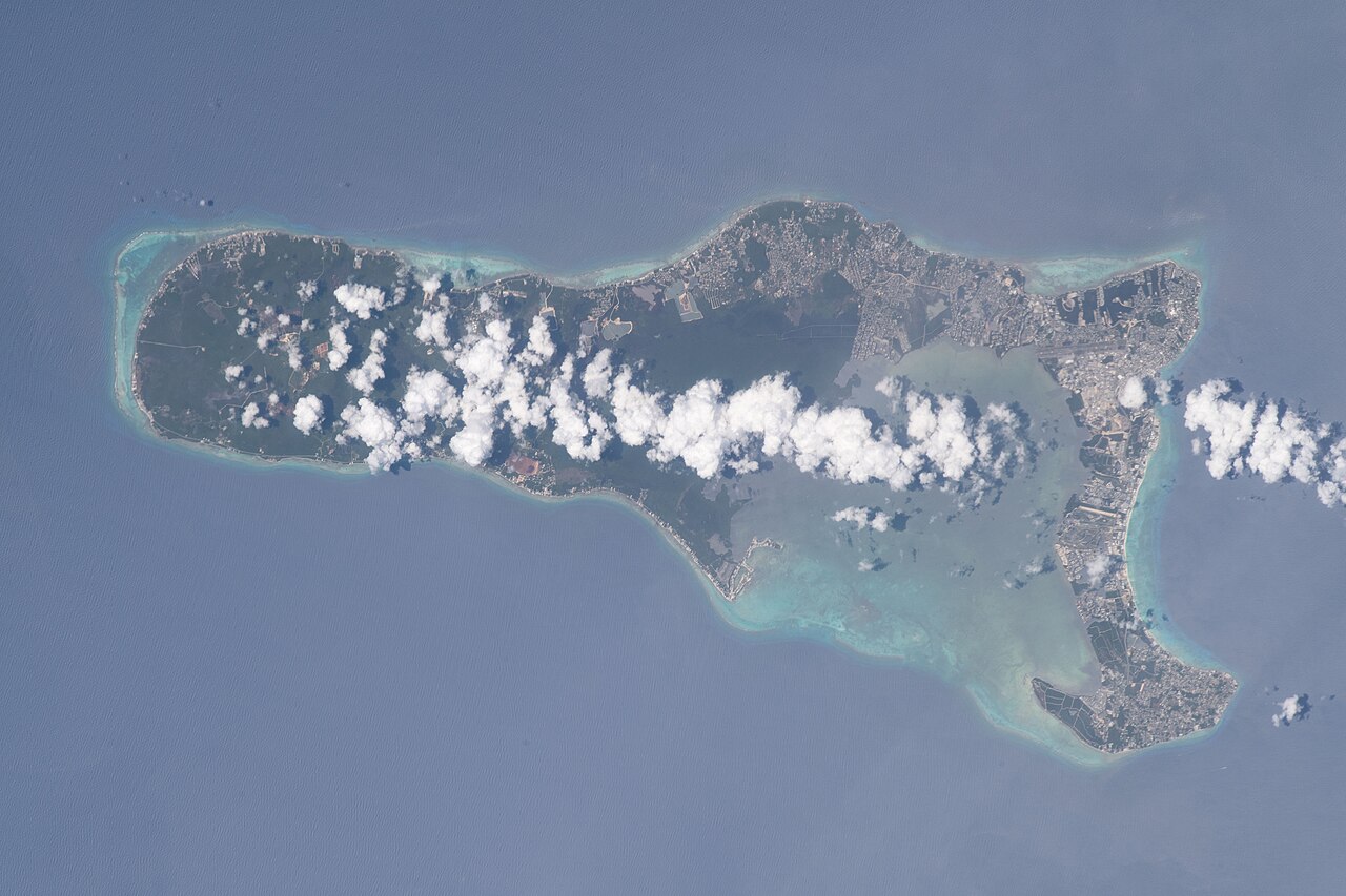 iss069e025190 (June 25, 2023) -- Clouds lightly cover the Cayman Islands as the International Space Station orbited 258 miles above the Caribbean Sea.