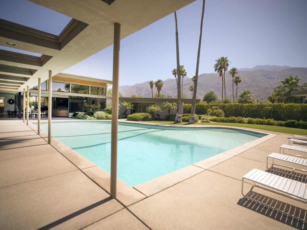 Title: Frank Sinatra's Twin Palms Estate, a spectacular example of mid-century architecture in the heart of Palm Springs, California
Physical description: 1 photograph : digital, tiff file, color.

No