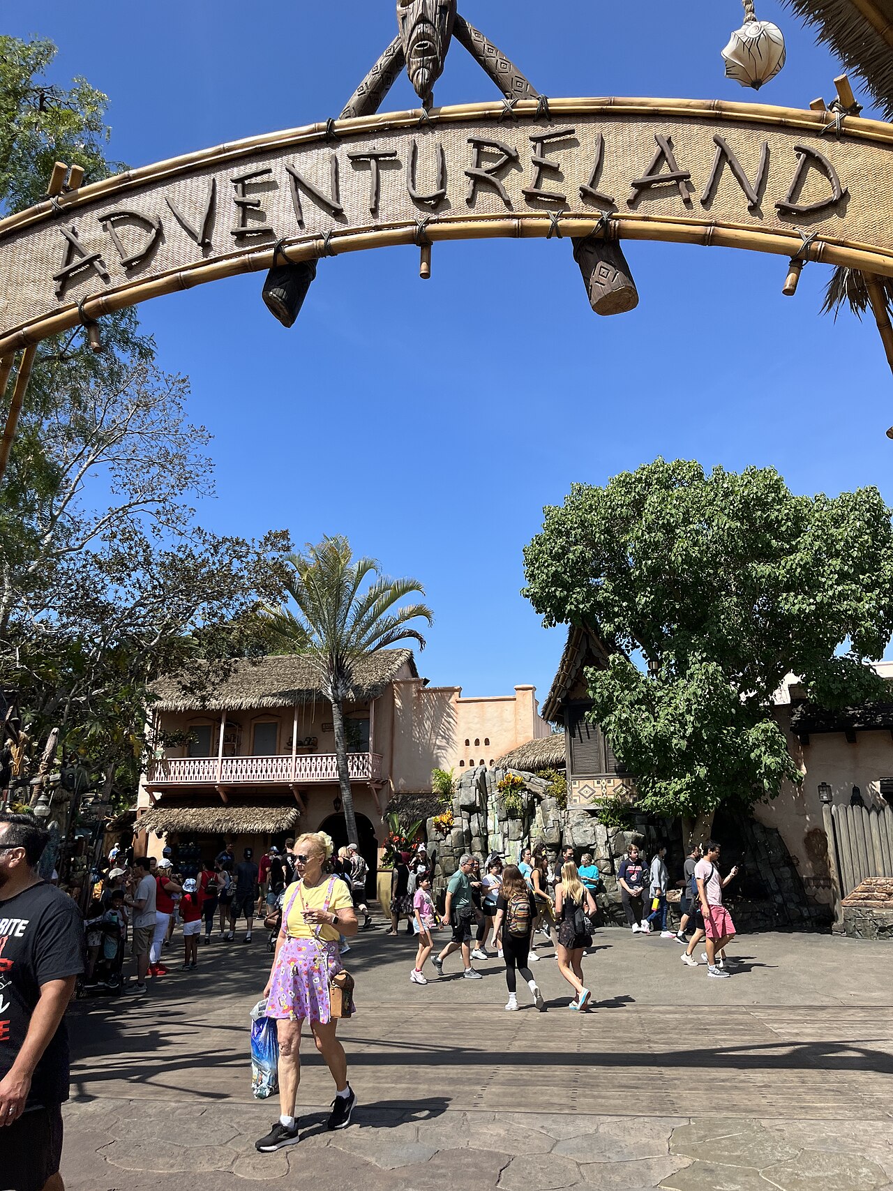 Adventureland at Disneyland (entrance) July 2022