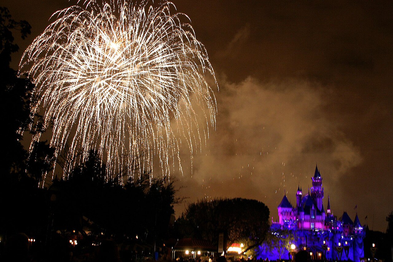 Fireworks at Disneyland in Anaheim, California.Fireworks 3