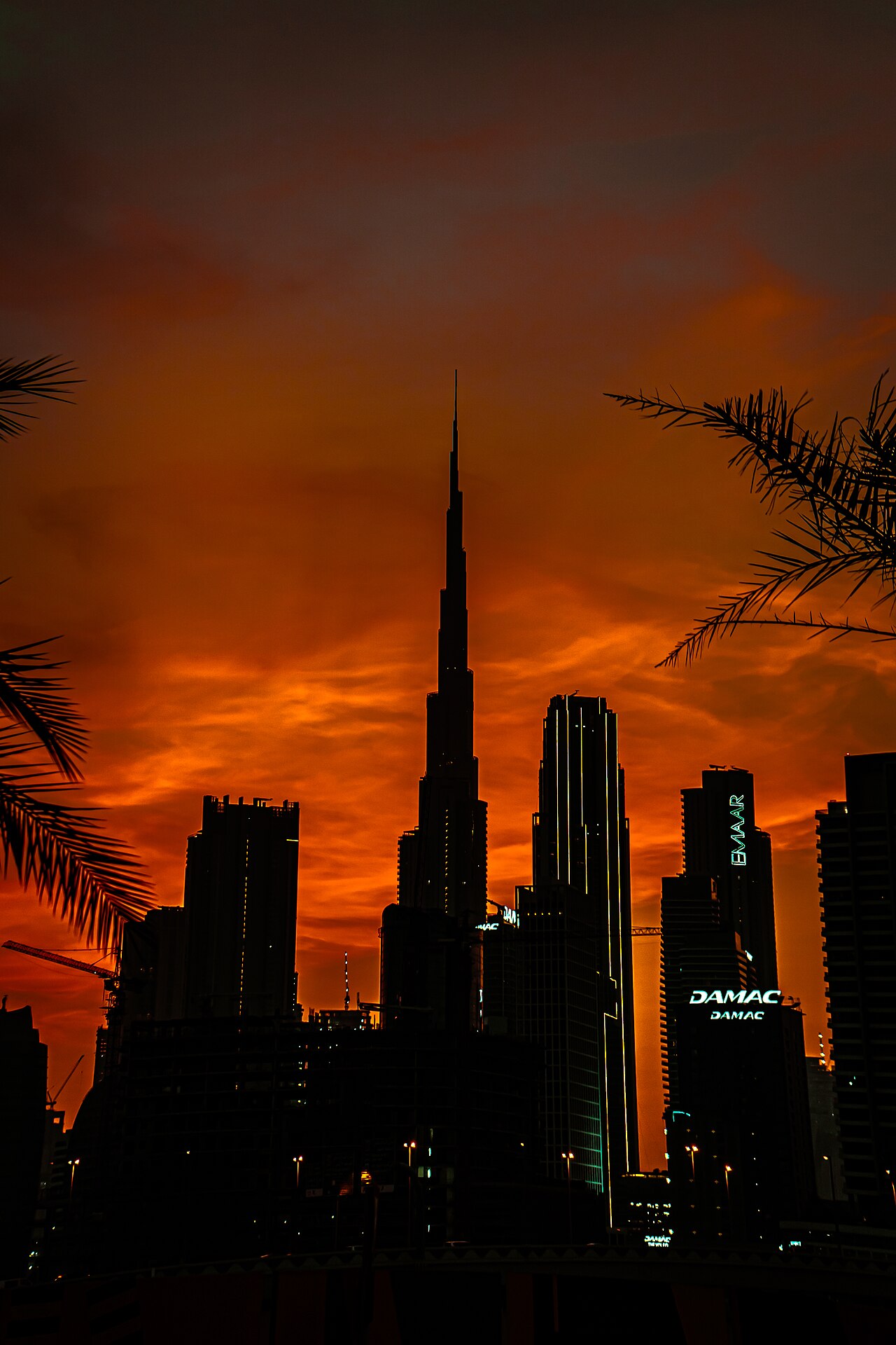 Dubai Design District View of Burj Khalifa Afternoon