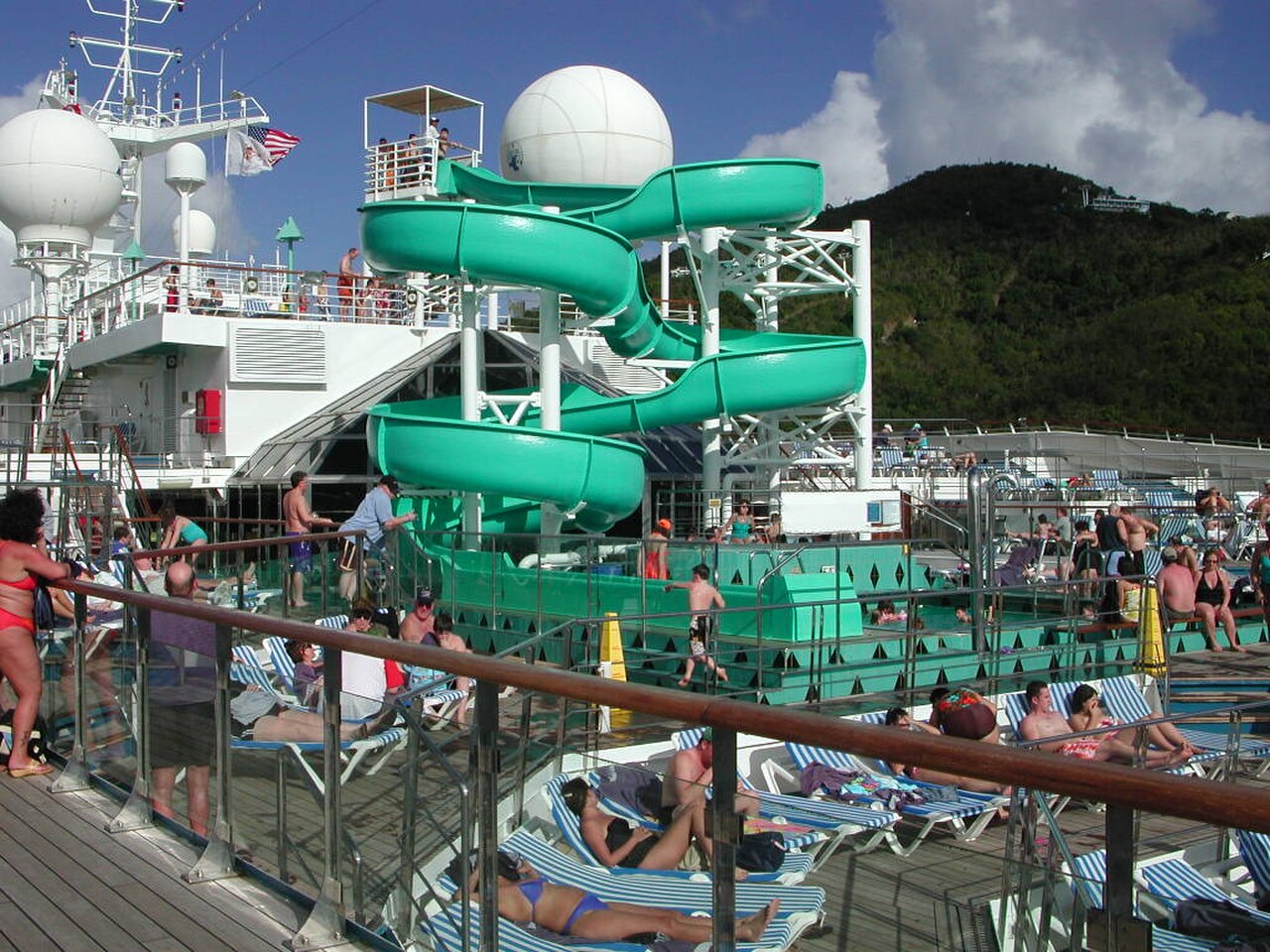 the lido deck on Carnival Destiny.