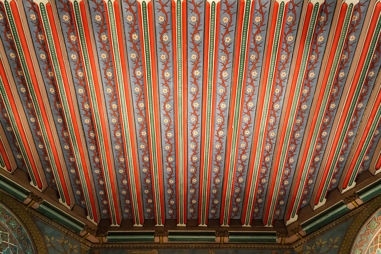 Detail of a ceiling in the Château de Pierrefonds, Oise, France.