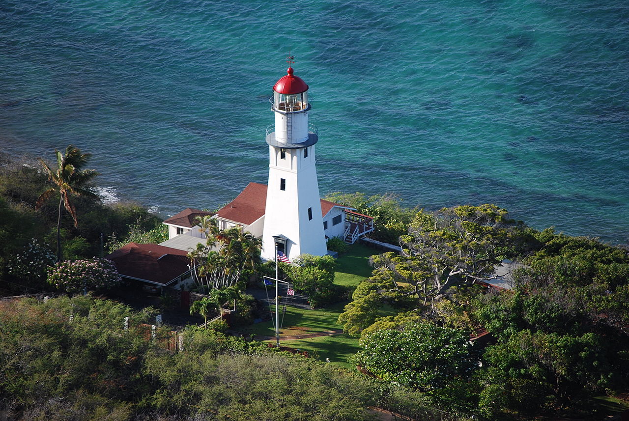 Diamond Head Lighthouse, Honolulu, USA.