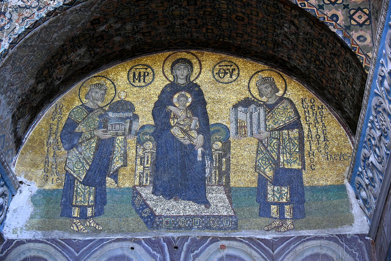 Southwestern Entrance Mosaic, Hagia Sophia, 10th century CE, Istanbul