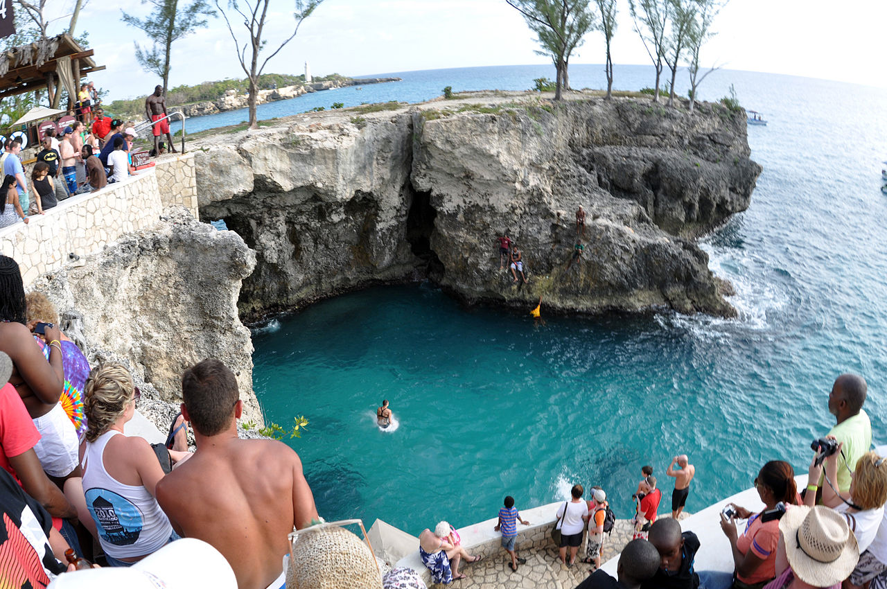 Cliff Jumper at Ricks in Negril, Jamaica Photo D Ramey Logan