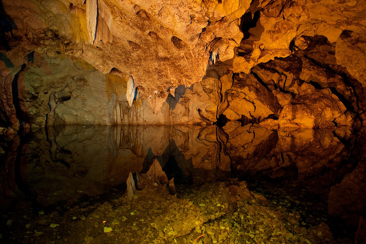 Interior of Green Grotto Caves on the north coast of Jamaica.