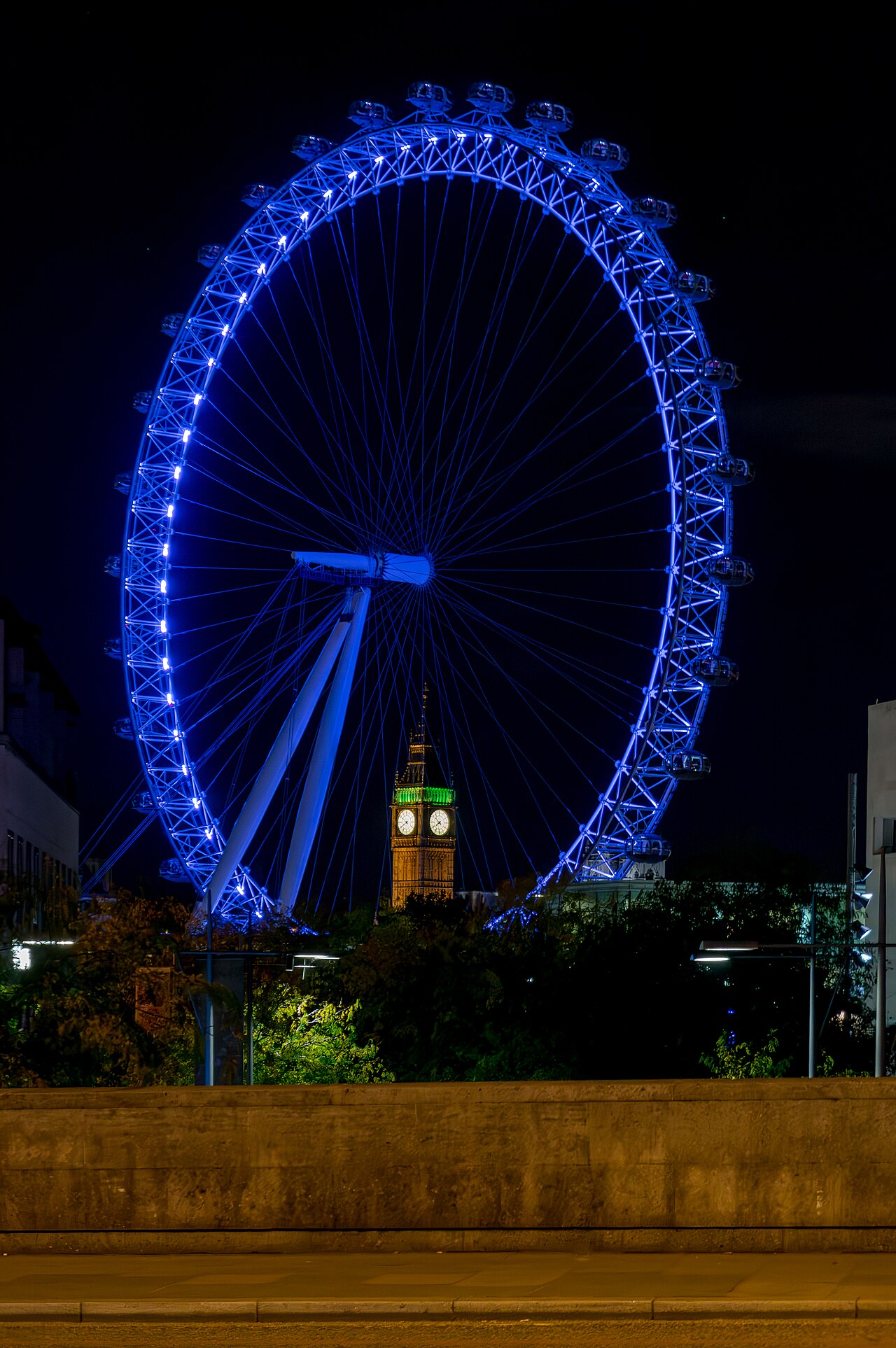London Eye (and Elizabeth Tower), London, England, United Kingdom