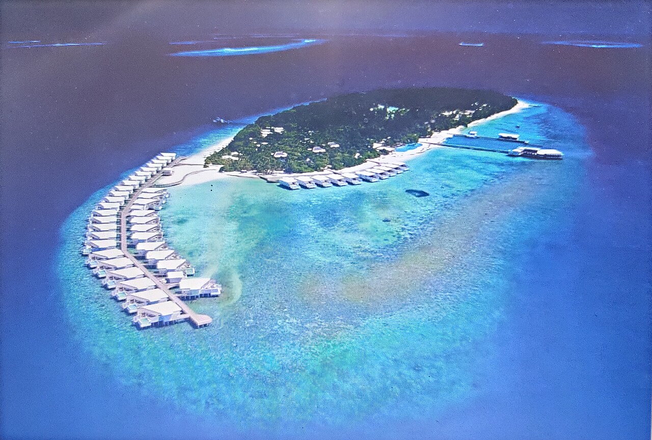 Ariel View of Amilla Fushi Island Maldives