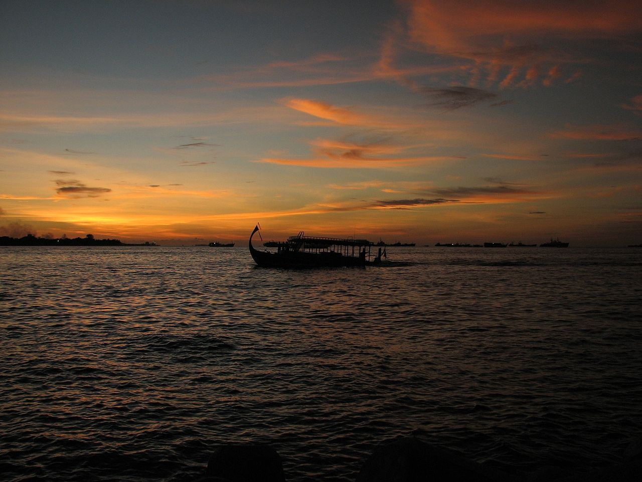 Just after sunset, Male, Maldives