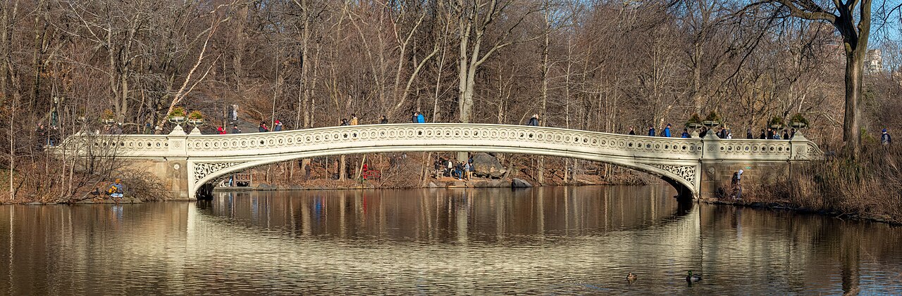 Bow Bridge in Central Park (panorama).