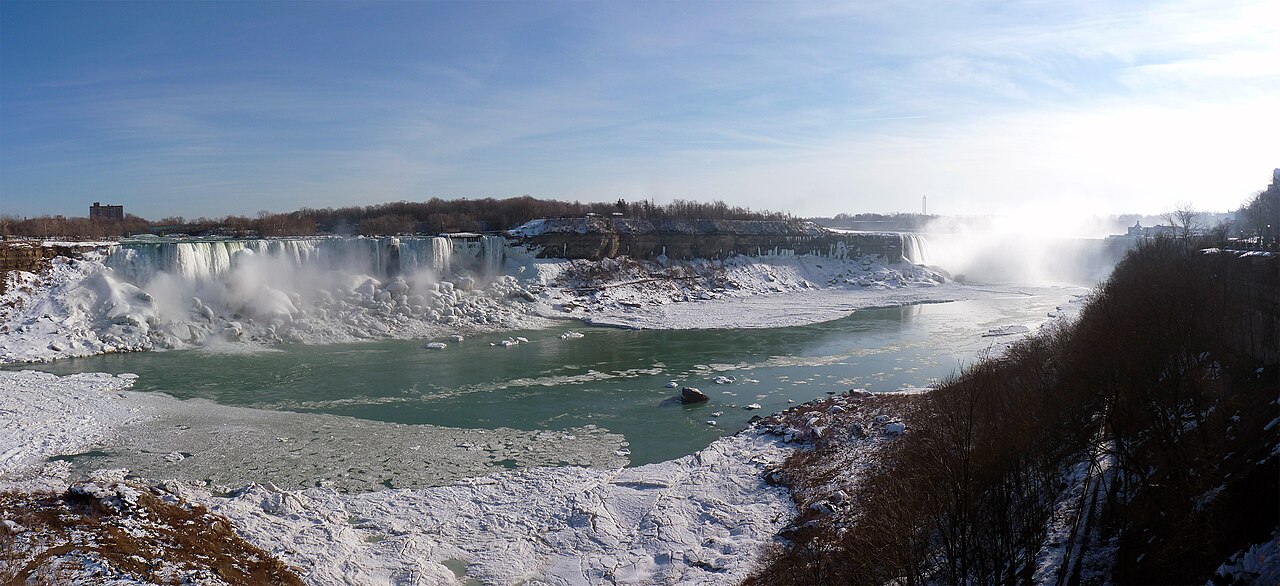 Panoramic shot of Niagara Falls on Winter. January, 2010. 

Panoramas made using Microsoft ICE: research.microsoft.com/en-us/um/redmond/groups/ivm/ice/