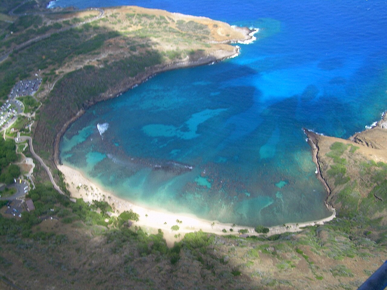 Aerial view of Hanauma Bay