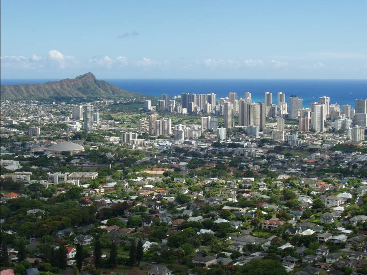Honolulu mit Blick auf den Pazifik