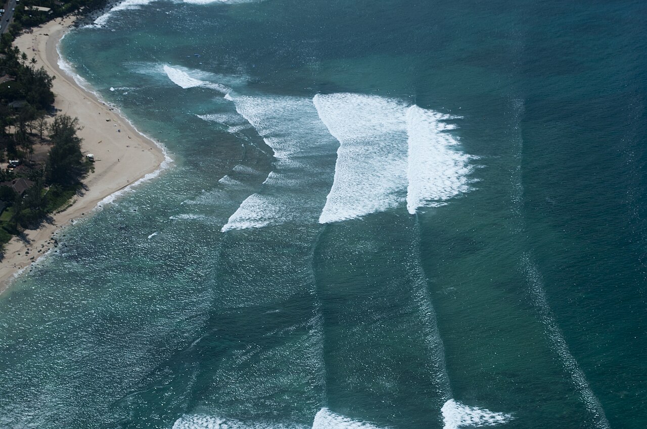 Nature, ocean, perspective, waves, sea foam, ripples