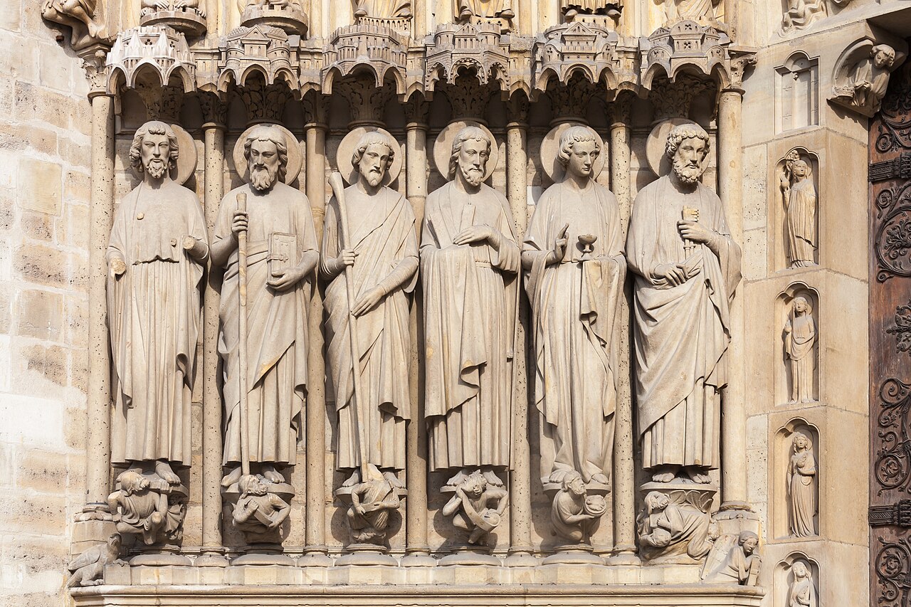 Detail of the Portal of the Last Judgement of Notre-Dame of Paris.