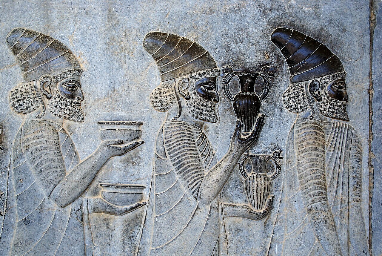 Detail of a relief of the eastern stairs of the Apadana at Persepolis (Takht-e Jamshid), Iran