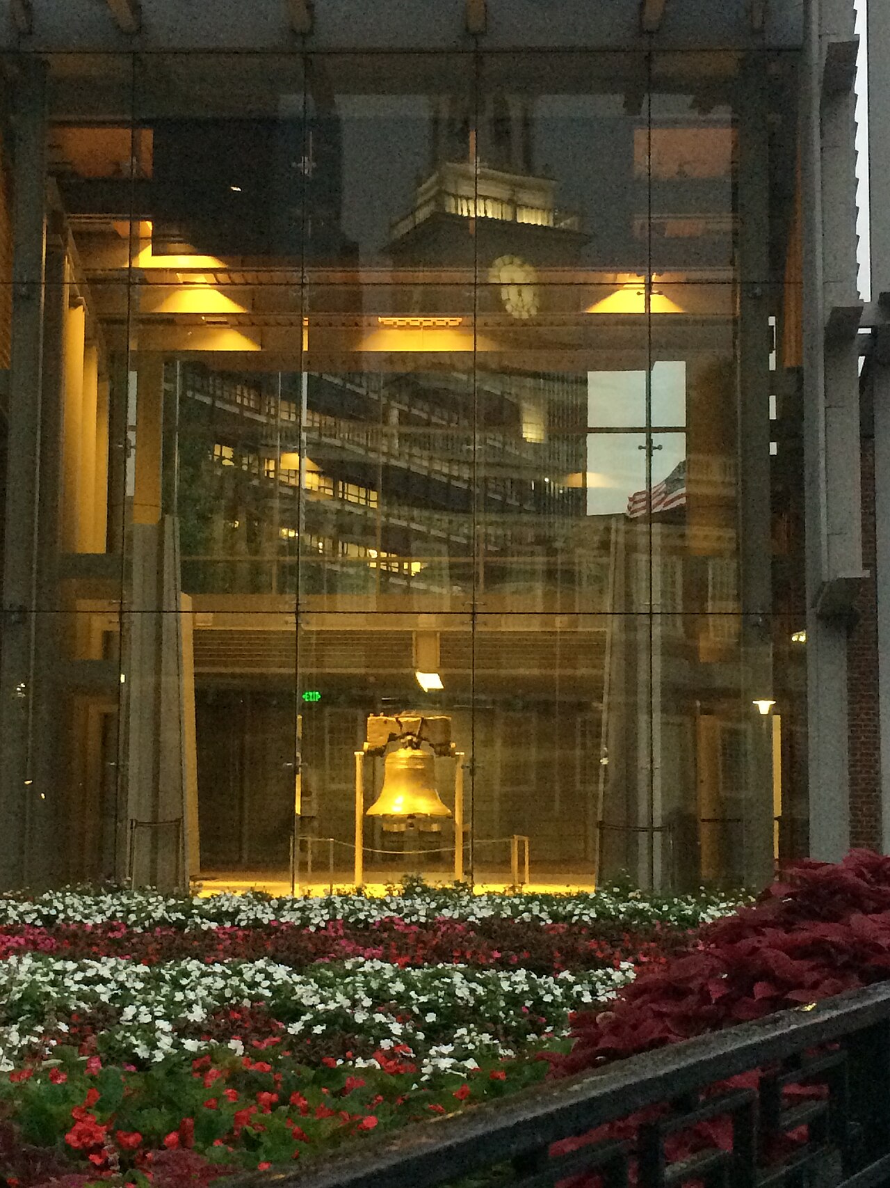 LIBERTY BELL-INDEPENDENCE HALL REFLECTED