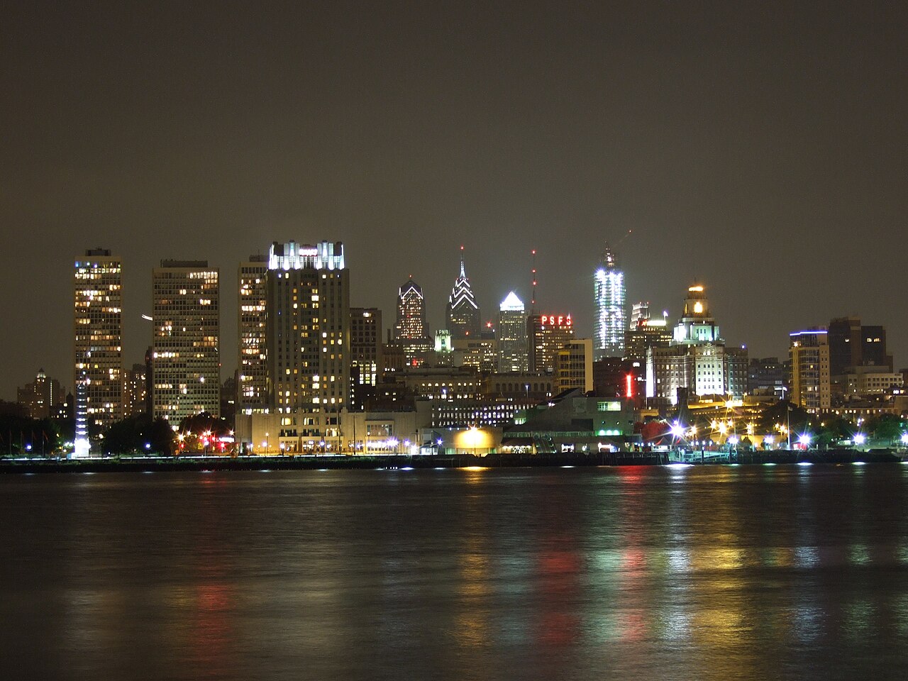Philadelphia, Pennsylvania, USA, from Camden, New Jersey.