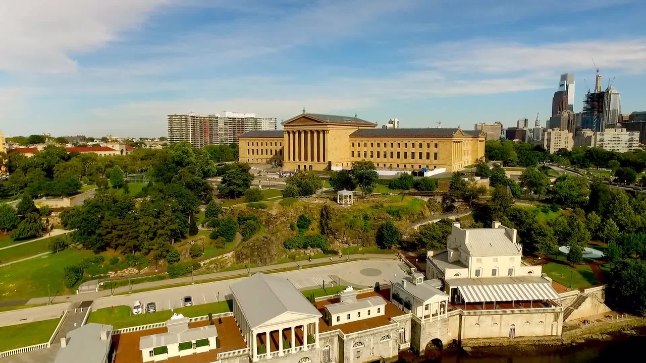 This is "Philadelphia Art museum and Water works" by Mark Williams .