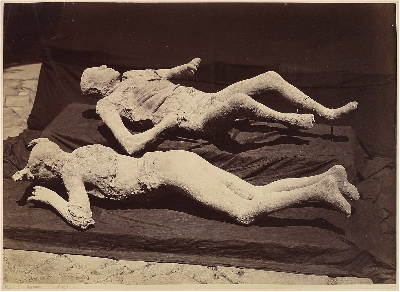 Plaster Casts of Bodies, Pompeii, Italy, 1873