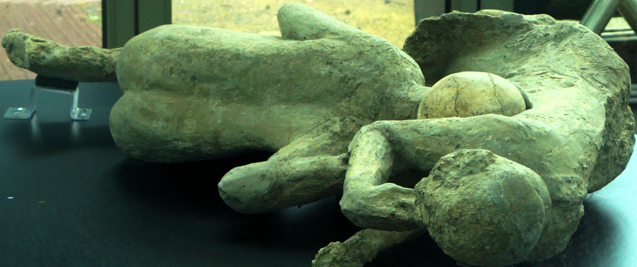 Plaster Cast of Pompeii Victim, Pompeii, Italy