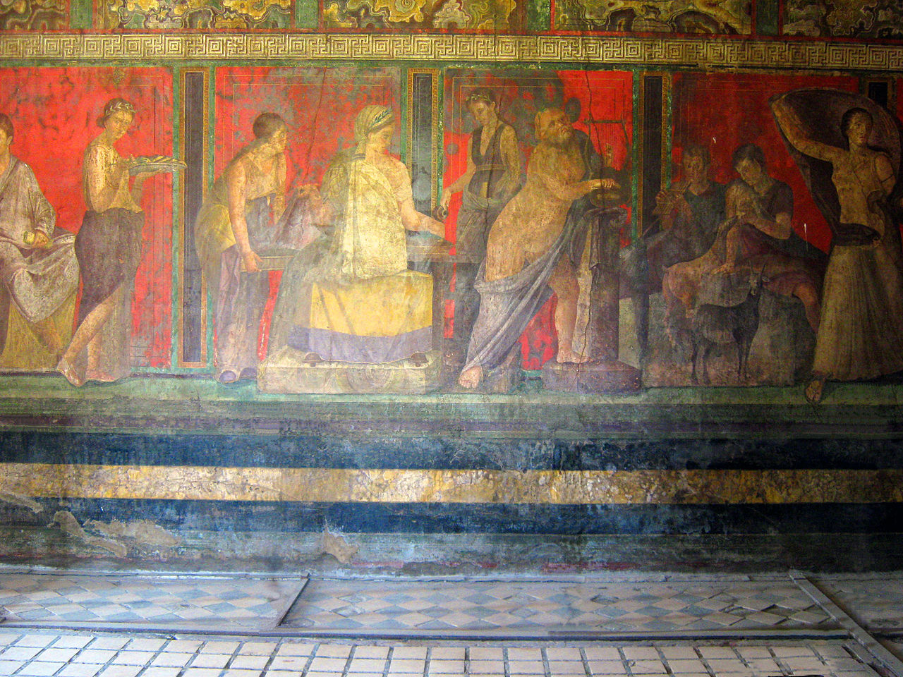 Villa of the Mysteries Fresco, Pompeii, Italy