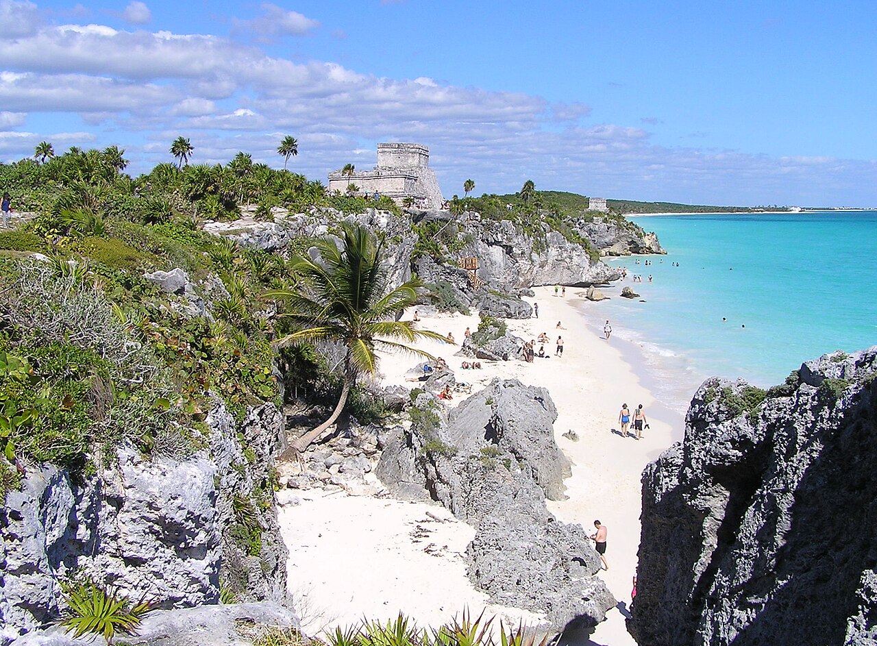 Beach at Tulum Ruins